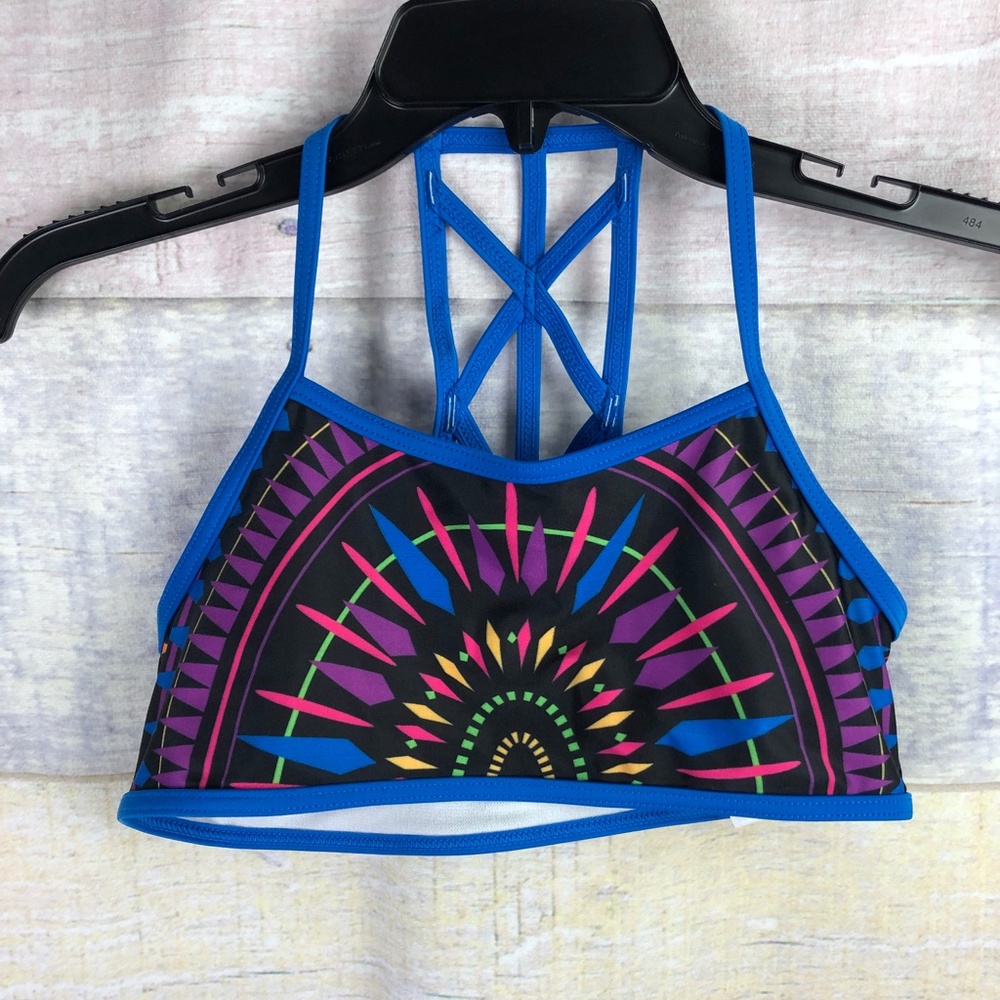 Jantzen Girls Little Neon Tribe Bikini Top NWOT